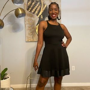 Black Faux Leather Dress